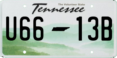 TN license plate U6613B