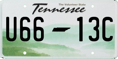 TN license plate U6613C