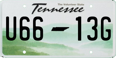 TN license plate U6613G