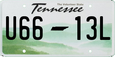TN license plate U6613L
