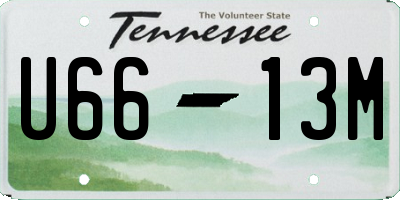 TN license plate U6613M