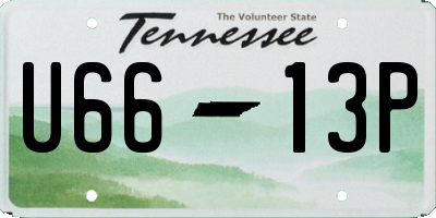 TN license plate U6613P