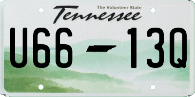 TN license plate U6613Q