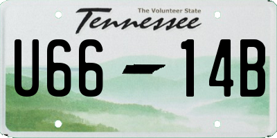 TN license plate U6614B