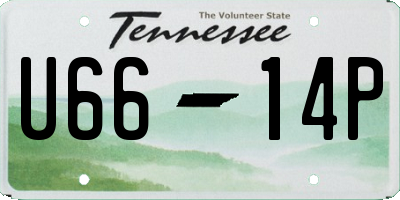 TN license plate U6614P
