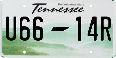TN license plate U6614R
