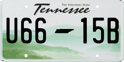 TN license plate U6615B