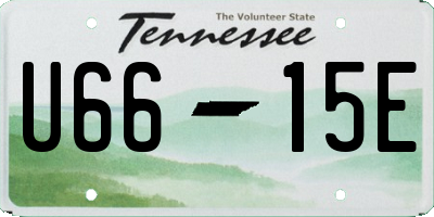 TN license plate U6615E