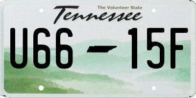 TN license plate U6615F