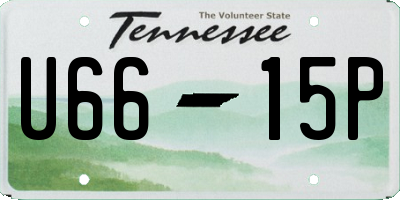 TN license plate U6615P