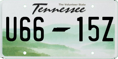 TN license plate U6615Z