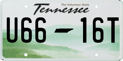 TN license plate U6616T