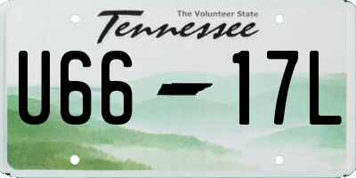 TN license plate U6617L