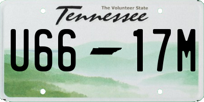 TN license plate U6617M