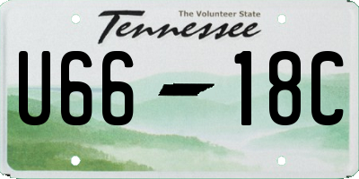 TN license plate U6618C