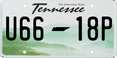 TN license plate U6618P