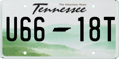 TN license plate U6618T
