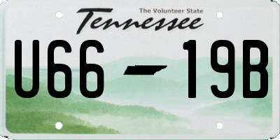 TN license plate U6619B