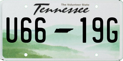 TN license plate U6619G