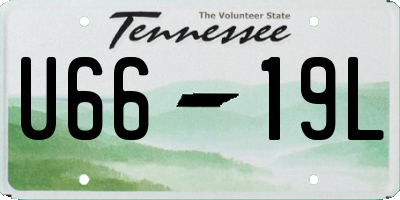 TN license plate U6619L