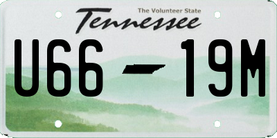 TN license plate U6619M