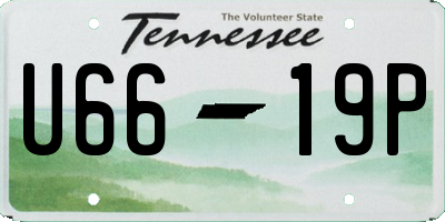 TN license plate U6619P