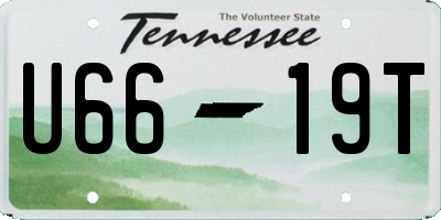 TN license plate U6619T