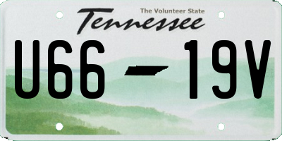 TN license plate U6619V