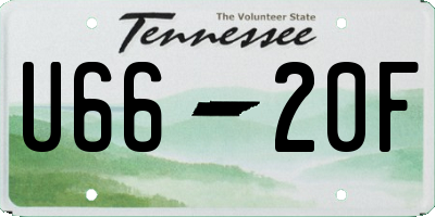 TN license plate U6620F