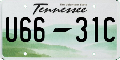 TN license plate U6631C