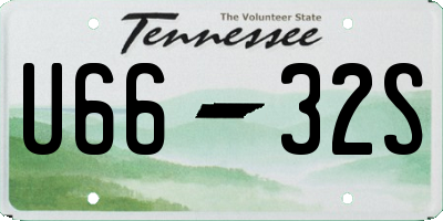 TN license plate U6632S