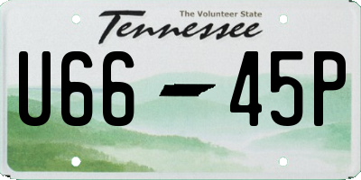 TN license plate U6645P