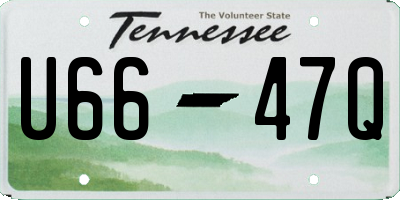 TN license plate U6647Q