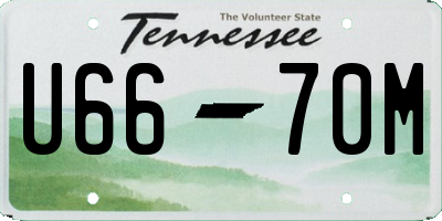 TN license plate U6670M