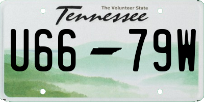 TN license plate U6679W