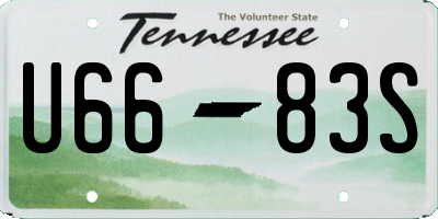 TN license plate U6683S