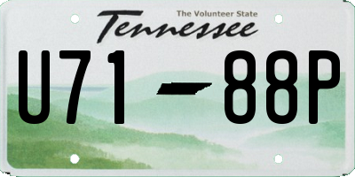 TN license plate U7188P