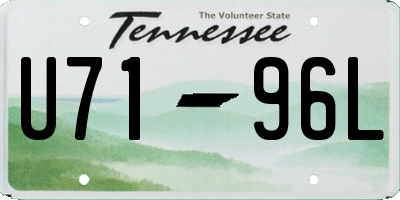 TN license plate U7196L