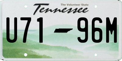 TN license plate U7196M