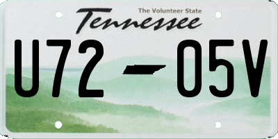 TN license plate U7205V