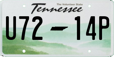 TN license plate U7214P