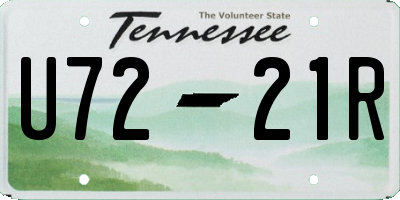 TN license plate U7221R