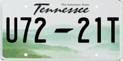 TN license plate U7221T
