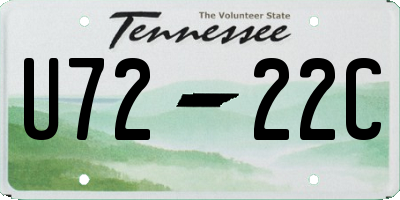 TN license plate U7222C