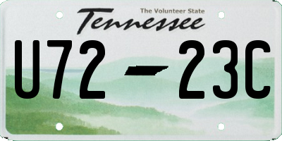 TN license plate U7223C
