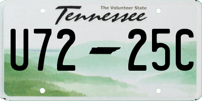 TN license plate U7225C