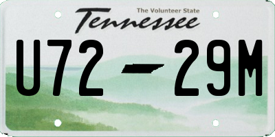 TN license plate U7229M