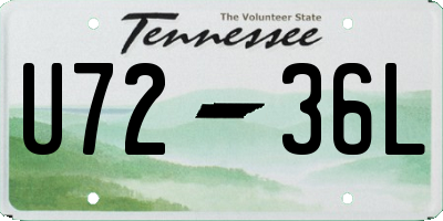 TN license plate U7236L