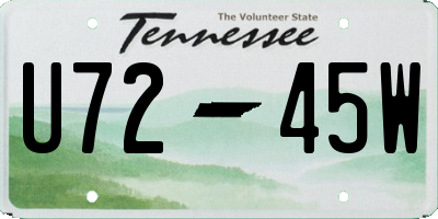 TN license plate U7245W