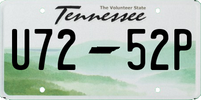TN license plate U7252P